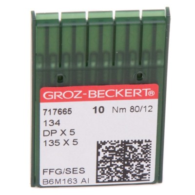 Иглы GROZ-BECKERT DPx5 (134) FFG/SES №80/12 (уп.10шт.) (0)